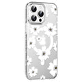 iPhone 14 Pro Max Floral Magsafe Kapak - Beyaz