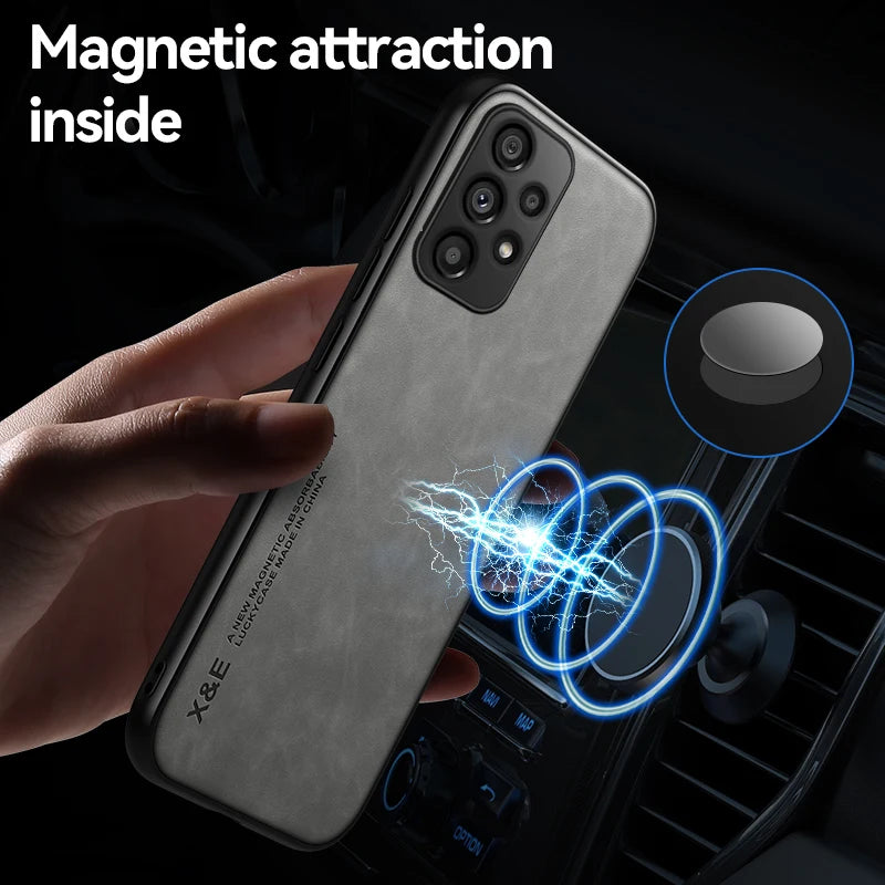 Xiaomi Serisi Manyetik Deri Dokulu Koruyucu Kılıf