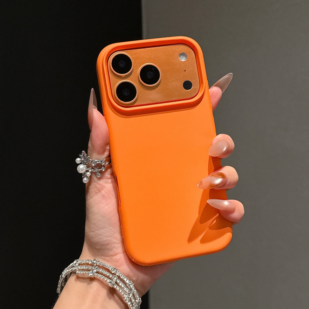 iPhone Serisi Turuncu Sıvı Silikon Kaymaz Kılıf