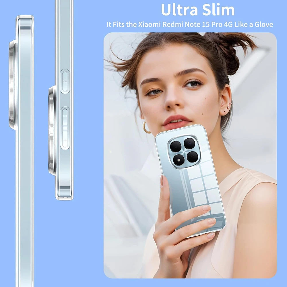 Redmi Note 15 Pro Serisi İnce Şeffaf TPU Kılıf