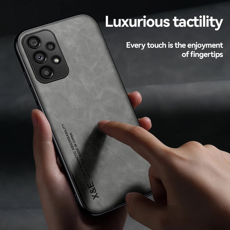 Xiaomi Serisi Manyetik Deri Dokulu Koruyucu Kılıf
