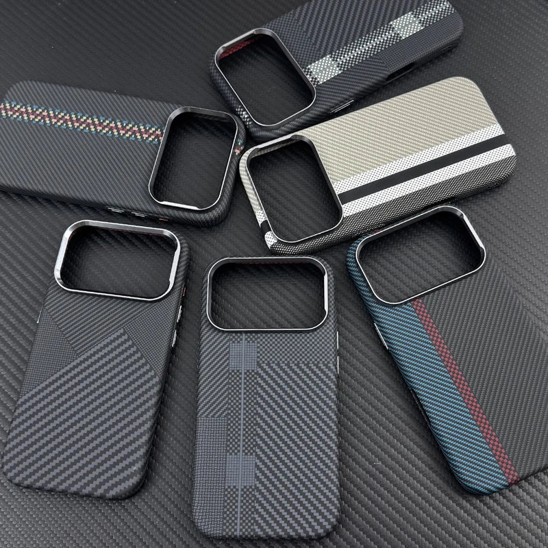 iPhone Serisi Manyetik Karbon Fiber Zırhlı Kılıf