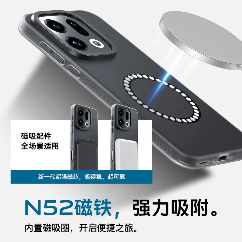 OPPO Find X9 Serisi MagSafe Mat Darbe Korumalı Kılıf