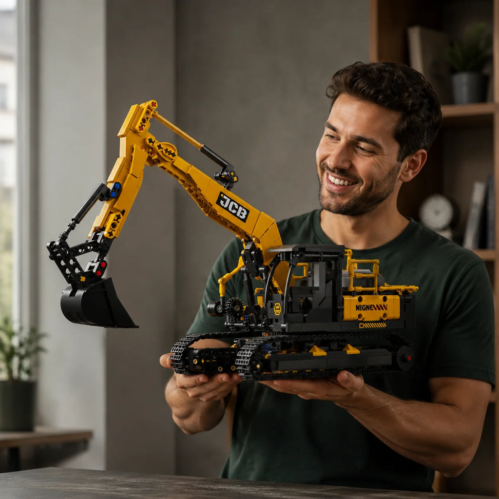 City Construction Vehicle Excavator Models Building Blocks MOC Technical Engineering Cars Truck Bricks Toys