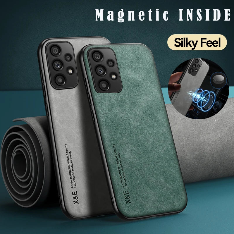 Xiaomi Serisi Manyetik Deri Dokulu Koruyucu Kılıf