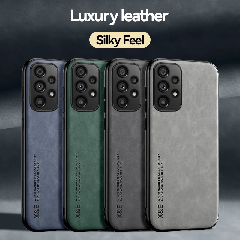 Xiaomi Serisi Manyetik Deri Dokulu Koruyucu Kılıf