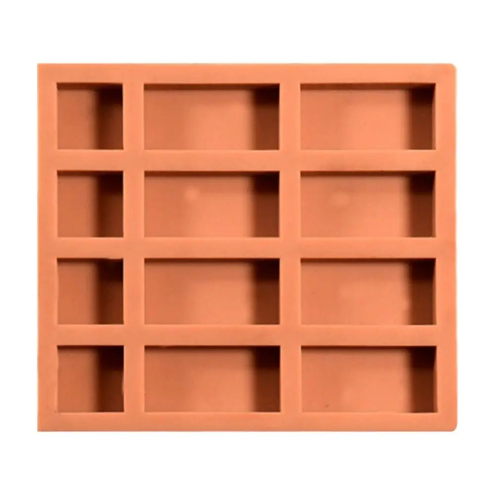 Red Mini Brick Silicone Mold Silicone Construction Material Tile Model Mould Building Making Handmade House Miniature Brick Mold